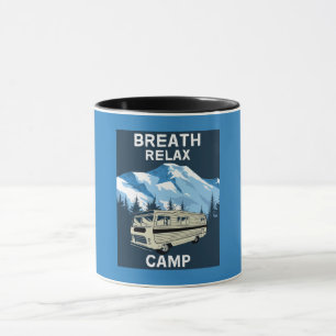 Caneca RV de casa  Camper  Viagem Van  Retrospectivo