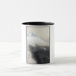 Caneca Ryu Shoten: Dragão Ascendente sobre Fuji, Japão