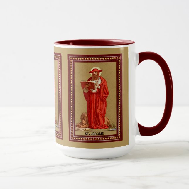 Caneca S. Jerônimo como Cardeal com Leão (P 004) (Direita)