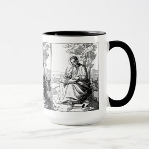 Caneca S. Lucas o Evangelista Escrevendo (P&B)