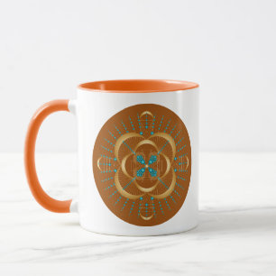 Caneca Sacral Chakra Shadow Mandala Dois Tons