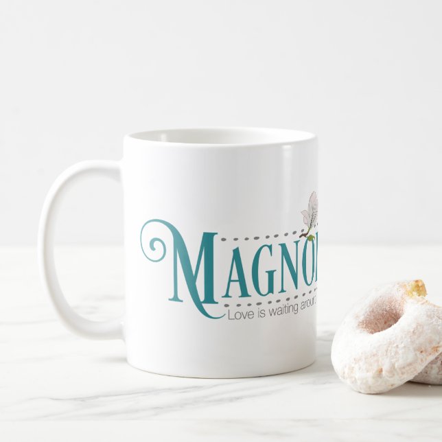 Caneca sadia da magnólia (logotipo novo) (Com Donut)