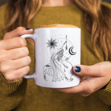 Sagittarius Black Rim Mug 15oz