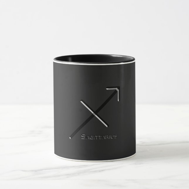 Caneca SAGITTARIUS, Design abstrato do Sinal Zodíaco, (Centro)