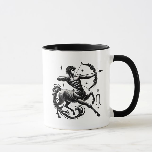 Caneca Sagittarius Zodiac Archer Astrology Gift (Direita)
