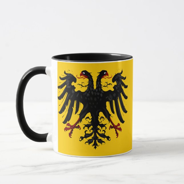 Caneca Sagrado Império Romano Emblema da Mug Amarela (Esquerda)
