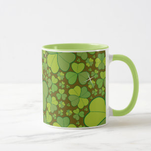 Caneca Saint Patrick's Day Lucky Clovers Shamrock irlandê