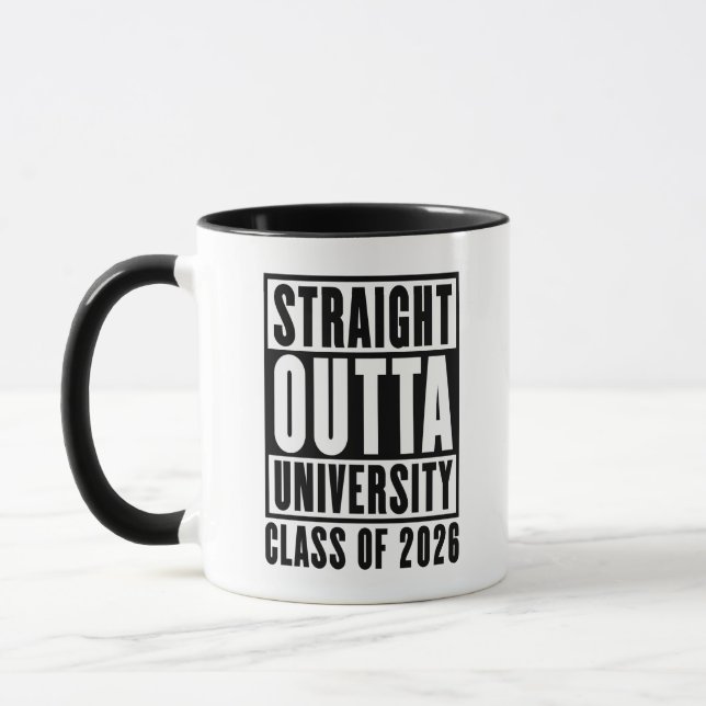 Caneca Saiu Direto da Universidade Turma de 2026 (Esquerda)