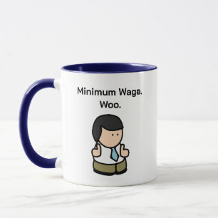 Caneca Salário Mínimo Woo Engraçado Arte de Cartografia d
