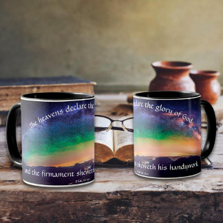 Caneca Salm 19 Galaxy Sky, Cristão Inspiracional