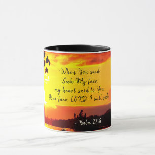 Caneca Salm 27:8 Seu SENHOR Cara Eu vou procurar Bíblia