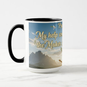 Caneca Salmo 121 Minha ajuda vem do Senhor -