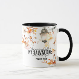 Caneca Salmo 27:1 O Senhor é a minha Bíblia de Luz e Salv