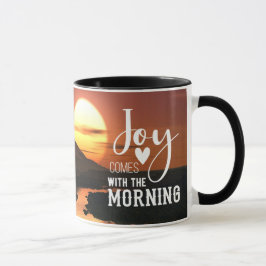Caneca Salmo 30:5 Joy vem com a Bíblia matinal Verse