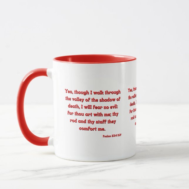 Caneca Salms 23:4 Escritura Versa Da Bíblia Mug De Dois T (Esquerda)
