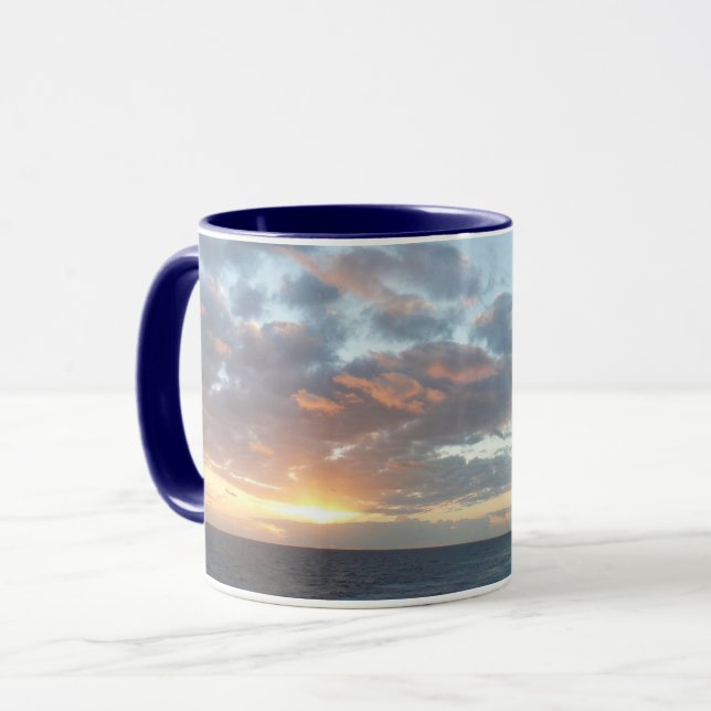 Caneca Salto do Sol no Mar I Pastel Mar (Frente Esquerda)
