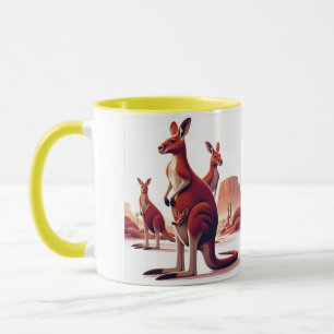 Caneca Salto na sua manhã de manhã com nossa canguru!