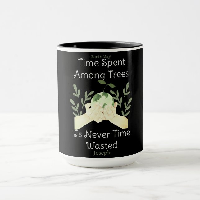Caneca salvar nossa terra, dia da Terra, terra do amor, p (Centro)