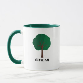 Caneca Salve A Arte Gráfica Moderna Das Árvores