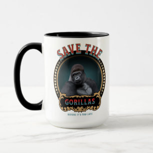 Caneca Salve O Gorila Espécies Ameaçadas