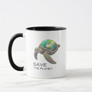 Caneca Salve o Planeta – Edição Tartaruga Marinha Terra
