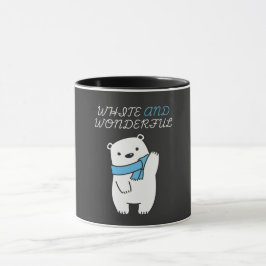 CANECA SALVE OS URSOS POLARES\URSO POLAR FOFO E BRANCO