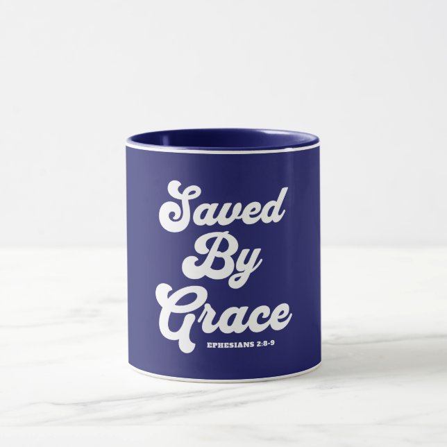 Caneca Salvo por Grace Ephesianos 2:8-9 (Centro)