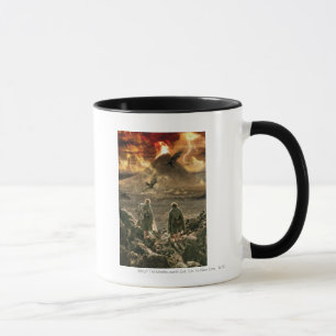 Caneca Sam e FRODO™ aproximando-se do monte Doom