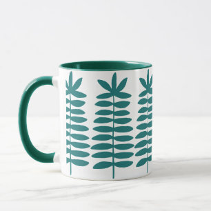 Caneca Samambaias Decorativas - Verde Caçador