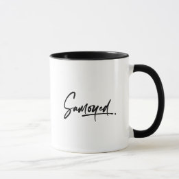 Caneca Samoyed - Elegant, Chic, Minimalist Dog Lover
