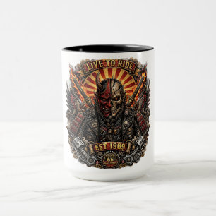 Caneca Samurai Oni Motoqueiro - Viva para Pedalar Est 196
