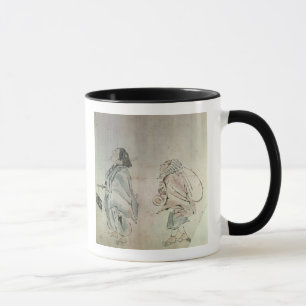 Caneca Samurai que está sendo seguido por um empregado