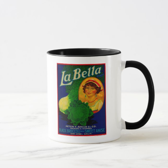 Caneca San Jose, CaliforniaLa Bella Etiqueta Vegetal (Direita)