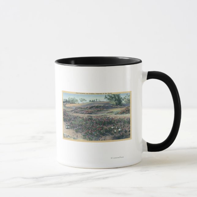 Caneca Sand Verbenas e Primroses do Deserto à Noite (Direita)