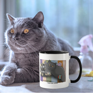 Caneca Sandálias de Gato de Shorthair Britânicas Engraçad