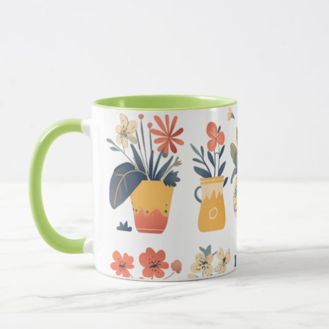 Caneca Sangue Whimsical em Potes Vibrantes (Esquerda)