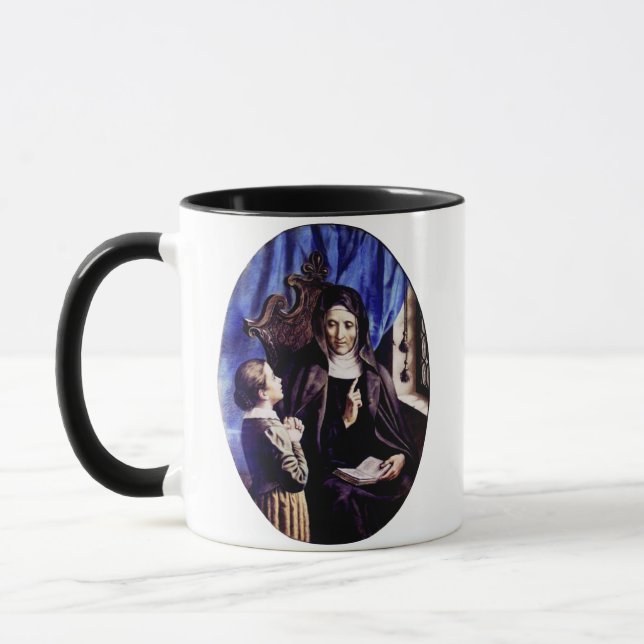 Caneca Santa Ângela Mérici Padroeira dos Educadores e  (Esquerda)