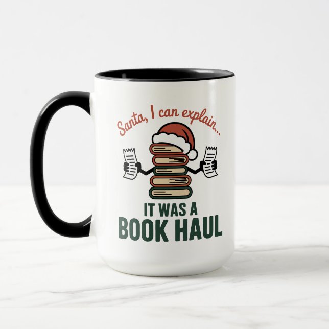 Caneca Santa Book Haul Diversão de Férias (Esquerda)