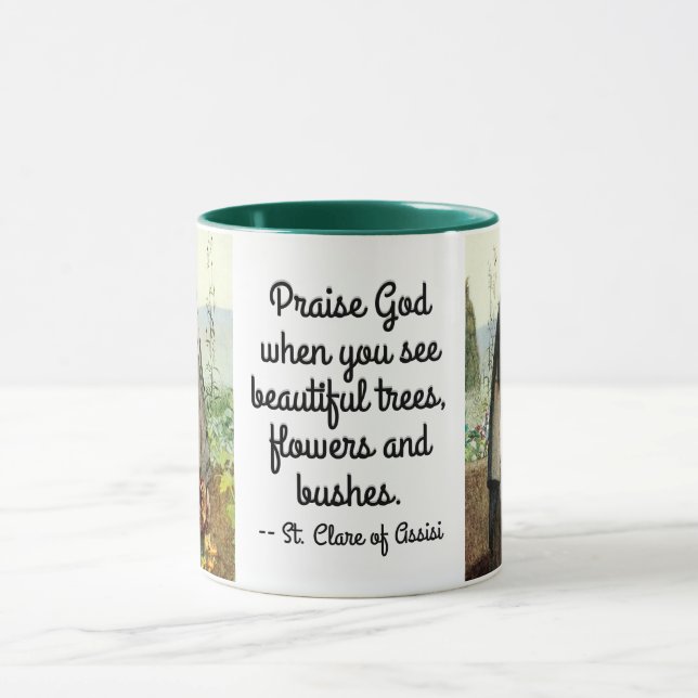Caneca Santa Clara de Assis Regando Flores (M 065; Citaçã (Centro)