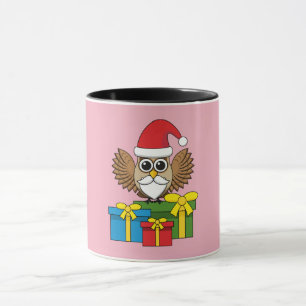 Caneca Santa Claus Owl com Presentes