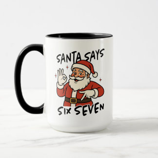 Caneca Santa Diz Seis Sete, Natal Divertido
