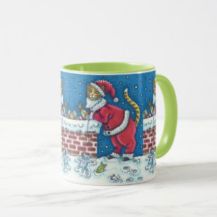 CANECA SANTA GARRA GATO NO TELHADO TRAZENDO PRESENÇAS, EN