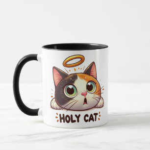 Caneca Santa Gata - Calico Angel Cat com Halo Funny Mug