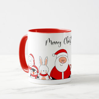 Caneca Santa & Helpers Christmas Mug