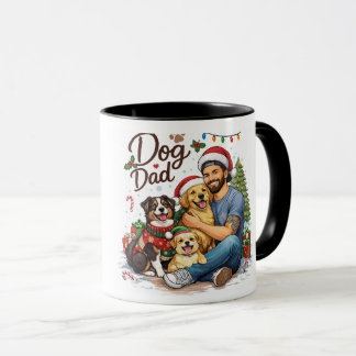 Caneca Santa Paws Dog Dad Christmas Mug – Cute Holiday Co