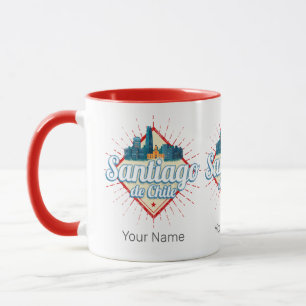 Caneca Santiago do Chile, Feriado, Retro Skyline