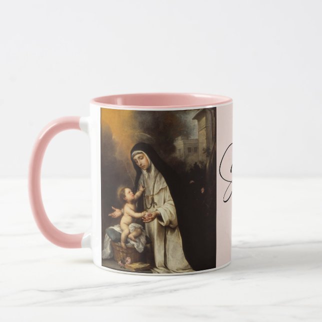 Caneca Santo de Lima, Rosa católico de Mug de Café (Esquerda)
