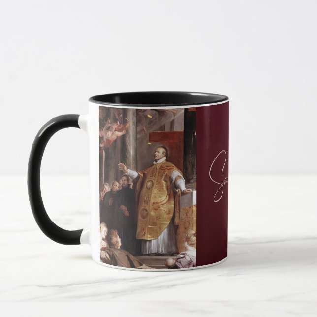 Caneca Santo Ignatius Loyola, Mugs de Café Católicos (Esquerda)
