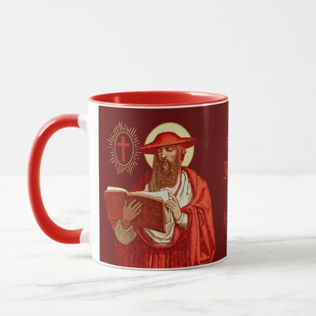 Caneca Santo Jerônimo como Cardeal com Livro (P 004) Cane (Esquerda)