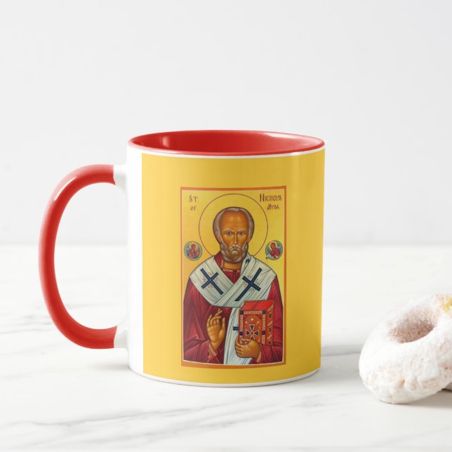 Caneca SANTO NICHOLAS* Cama de Natal (Com Donut)